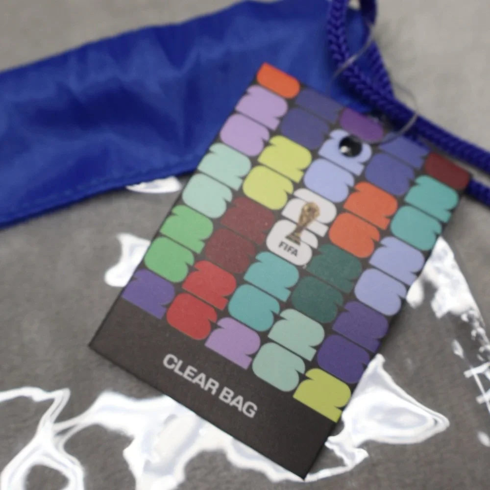FIFA Drawstring Bag Unisex One Size Blue Clear USA World Cup 2026 Graphic NEW